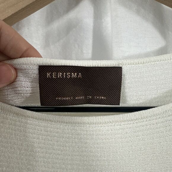 Kerisma RYU ll Boat Neck Ribbed Dolman Sleeve Oversized Top Womens M/L Lagenlook - Picture 3 of 6